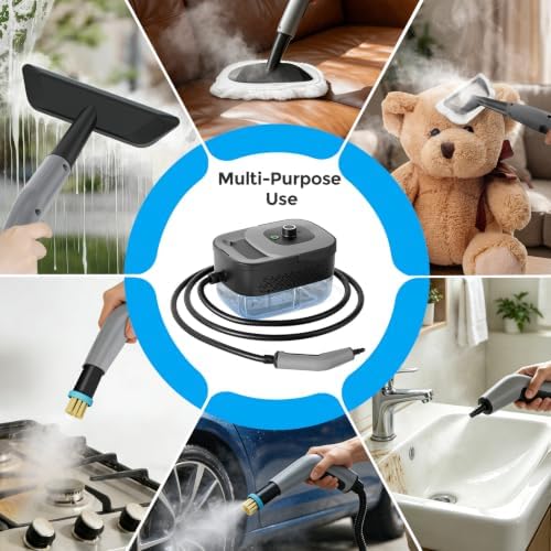 Steam Cleaner, Portable Steam Cleaner for Home with 1800W High Pressure, 15s Heat-Up,1600ML Large Tank, Handheld Steam Cleaner for Cleaning Upholstery, Tile, Car, Bathroom, Grout, Floor - Image 5