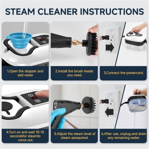 Steam Cleaner, 2500W Portable Handheld Steamer for Home Cleaning - Image 6