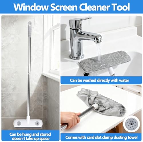 XANGNIER Window Screen Cleaner & Track Cleaning Kit Tool,7 Pcs - Image 6
