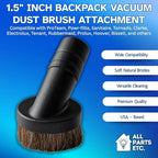 1 1/2" inch Backpack Vacuum Dust Brush Attachment Compatible with ProTeam, Powr-flite, Sanitaire, Tornado, Clarke, Electrolux, Tenant, Rubbermaid, Prolux, Hoover, Bissell, and others - Image 4