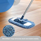 TrueYee Dust Mop for Hardwood Floors with 57" Long Handle Wet & Dry Mops for Catching Pet Hair and Dust Bunny Microfiber Dust Mops for Vinyl, Wood, Tile, Laminate Flooring - Image 3