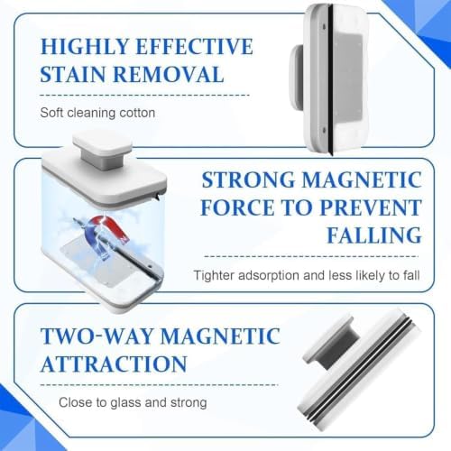 6-in-1 Magnetic Window Cleaner,Magnetic Car Windshield Cleaner Tool, 3-10mm - Image 6