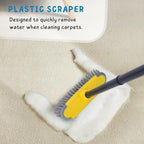 Deck Brush with Long Handle, 50'' Floor Scrub Broom for Shower, Patio - Image 5