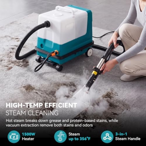 Commercial Carpet Cleaner Machine With Steam 2.4 Gal, 356°F - Image 5