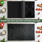 LONGKING Stove top Cover for Electric Stove - Silicone Stove Mat for Glass Top Stove, Range Covers for Electric Stove, Aqua, 28"x20" (Standard) - Image 3