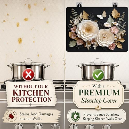 Stove Top Cover,28.5"L x 20.34"W,Heat Resistant Cooktop Protector Mat - Image 3
