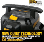 DEWALT 5 Gal 4 HP STEALTHSONIC Shop Vacuum Wet and Dry DXV05S-QTB - Image 4