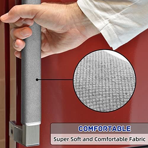 MRKG Refrigerator Door Handle Covers, 4 Pieces, Washable Without Fading or Cracking, Keep Your Kitchen Appliance Clean from Smudges, Drips, Food Stains, Oil. (Gray) - Image 5