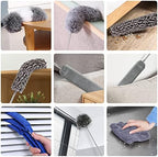 Microfiber Duster Kit (11PCS) - Washable Dusters with Extension Pole (30 to 100 in) for Cleaning Ceilings, Fans, Furniture - Image 6