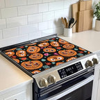 Halloween Pumpkin Stove Top Cover for Electric, Glass Ceramic Stove Cover, Heat Resistant Flat Stovetop Protector, Dish Drying Mats for Kitchen by Unknown