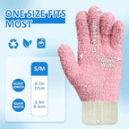 MIG4U Microfiber Dusting Gloves House Cleaning Glove for Blinds, Windows, Shutters, Furniture, and Car, Reusable Lint-Free Pink 2 Pairs S/M - Image 6