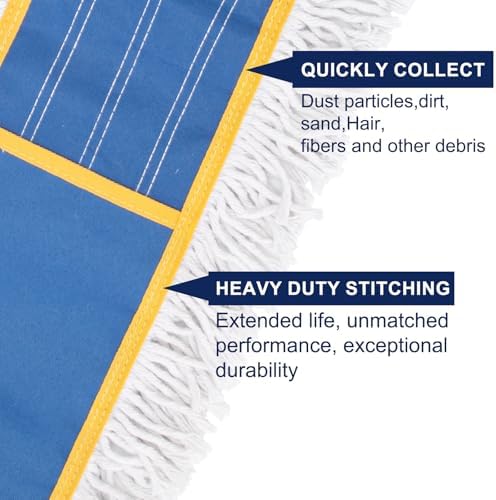 36" Commercial Dust Mop Replacement Heads,2 Pack Reusable Dust Mop Pads - Image 4