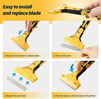 Gomake Razor Blade Scraper Tool Wall Paint Window Glass Scraper with Extra Razor Blades for Sticker,Glue,Paint,Adhesives Removal,Glass Top Stove Cleaning - Image 4