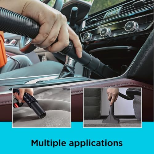 BLACK+DECKER 2.5 Gallon Shop Vac, 3 HP Wet Dry Vacuum with Powerful Suction, Portable for Garage Car and Home Use, Pet Hair Cleaning, Accessories Included, BDXV18134PA - Image 4