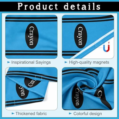 8Pcs Classroom Fluorescent Magnetic Light Covers,2x4 FT Colorful Crayon - Image 3