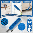20FT Reach Duster Kit with 3-12FT Extension Pole for High Ceilings Cleaning - Image 5