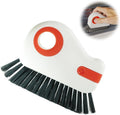 2 in 1 Groove Cleaning Brush, 2025 New Window Track Cleaning Tools, Multifunctional Bristle Crevice Brush with Hidden Scraper for Sliding Door Track Window Seal (Orange 1pc) by LECDOA