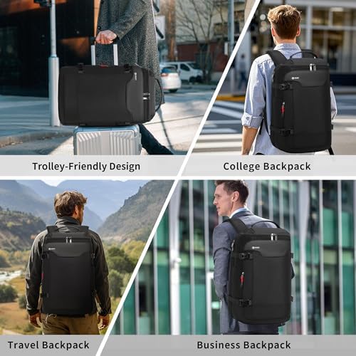 POSO Vacuum Backpack Travel, 60L Expandable Vacuum Seal Backpack with Pump & Laptop Compartment (Fits 17") - Image 6