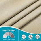 Hiasan French Door Curtains Privacy, Khaki, 52W x 40L, 1 Panel - Image 5