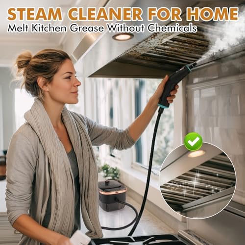 Steam Cleaner, Portable Steamer for Cleaning with 16pcs Accessories, 15s Heat-Up & 3-Level Adjustable, Handheld Steam Cleaner for Home, Bed Bugs, Floor, Grout, Tile, Grease & Car Detailing - Image 4