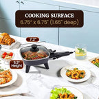 Elite Gourmet 7" Personal Electric Skillet, 600W, Nonstick, Compact Design - Image 2