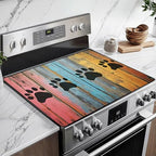 Stove Top Cover for Glass Electric Stove (Dog Paw Print, 28.5"L x 20.5"W) by BSFHH