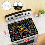 Gamer Stove Top Cover for Electric Stove 28 "x 20 ", Video Games Lover Heat Resistant Glass Top Stove Cover Protector, Glass Cooktop Covers, Kitchen Non-Slip Drying Mat Flat Electric Stove Top Covers - Image 2