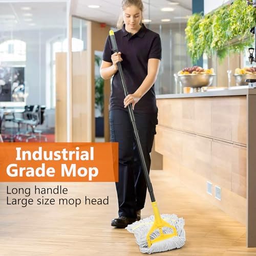 VOUBIEN 35 Qt Commercial Mop Bucket with Side-Press Wringer Combo on Wheels - Image 5