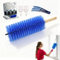 2026 Upgraded Ultimate Dusting Tool, Washable Fan Cleaning Brush, Microfiber Duster for Electric Fan and Blind, Reusable Cobweb Dust Collector, Non-Disassembly Cleaning，Blue：1 by Unknown