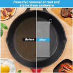 Cast Iron Cleaner and Chainmail Skillet Scrubber - Upgraded 3.8mm Small Ring, 316L Stainless Steel Fine Rings - Durable Scraper for Skillets, Pans, Griddles & Containers - Image 2