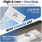 13" Wide Flat Mop with Snap-Grip Cloth Lock, Disposable Clamp Mop - Image 5