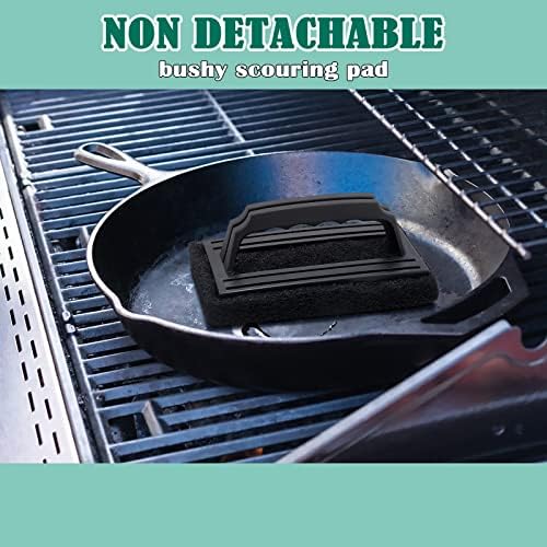 Griddle Cleaning Kit 4Pcs, HaSteeL Griddle Scouring Pad Cleaner with Handle, Heavy Duty Flat Top Grill Cleaning Brush for Hot & Cold Surface Commercial Household Uses - Image 5