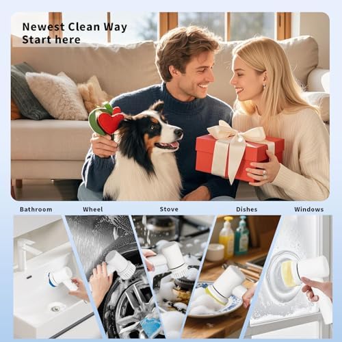 Electric Spin Scrubber, Cordless Handheld Brush, 2 Speeds - Image 7