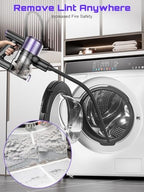 Cordless Vacuum Cleaner, 10 in 1 Stick Vacuum with Powerful Suction, Hose, Green LED Light, Anti-Tangle Brush, Lightweight Rechargeable Vacuum Cleaner for Home, Hardwood Floors,Pet Hair (Purple) - Image 4