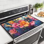 Watercolor Flowers Stove Top Cover for Electric Stoves 28x20 Inch by Unknown
