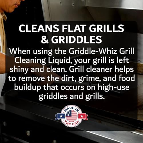 3-Piece Flat Top Griddle Cleaner Kit - Liquid + Grill Scraper + Scrubber - Image 4