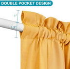 Hiasan French Door Curtains Privacy, Golden Orange, 24W x 72L, 1 Panel - Image 3