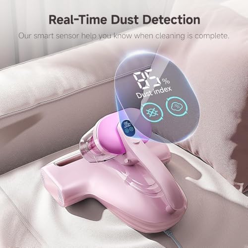 uwant Bed Cleaner with 16Kpa Suction Metal Roller 253.7nm Uv-c Light Mattress Vacuum Cleaner 36000RPM/Min 149℉ Heating HEPA Filter&Ultrasonic Mattress Vacuum for Sofa, Pillow, Bed Throws Set of 1 - Image 6
