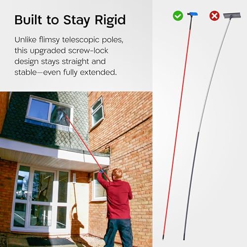 Tyroler Window Squeegee with Extension Pole 1-12.5ft | Window Cleaner Tool - Image 4