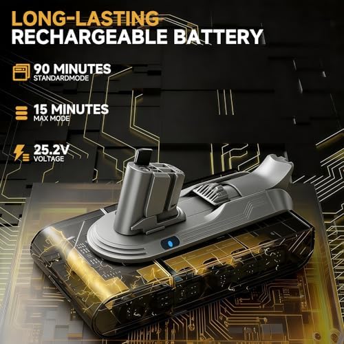 Upgraded Battery Replacement Compatible with Dyson V11/V15 (25.2V, 9000mAh) - Image 4