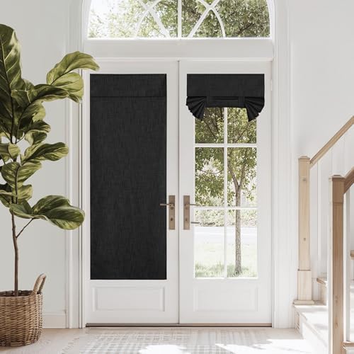 NICETOWN 100% Blackout Door Curtains for Window, Black, 1 Panel by NICETOWN