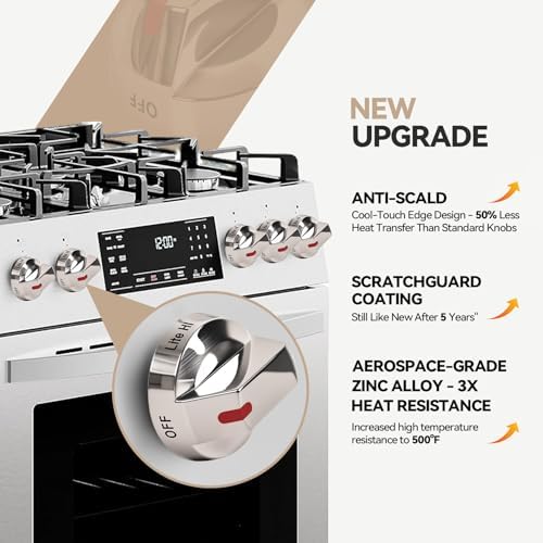 NX58M9420SS/DG94-01712A Gas Stove Knob for Samsung Range Oven Stove NX58M9420SS NX58M9420SSAA NX58M9420SSAA-00 Complete Equipment（5 Pack） - Image 4