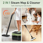 14 IN 1 Steam Cleaner Mop, Handheld Steamer Cleaning for Home,1.6L Tank - Image 2