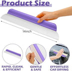 2 Pack 14 Inch Car Drying Squeegee Purple Silicone Window Blade - Image 2