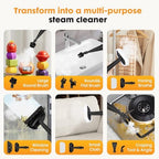 NEWBULIG 14-in-1 Steam Mop, Powerful Detachable Handheld Steam Cleaner for Floor Cleaning with 2 Washable Pads, 16.4 FT Cord, Multi-Purpose Floor Steamer for Hardwood, Clothes, Carpet, Tile, Grout - Image 6
