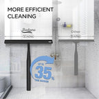 Telescopic Shower Squeegee Black - With Suction Hook & up to 100 cm I Shower squeegee for glass doors Cleaner squiggy for tile and walls Bathroom squeeze for door Long handle sweep & squeegees - Image 3