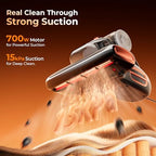 JIGOO T600 Mattress Bed Vacuum Cleaner with UV-C Light, 15Kpa Suction, 700W - Image 2