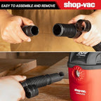 Shop-Vac 9056400 Vacuum Hose Kit, 4 Ft x 1-1/4 Inch with 3 Adapters - Image 7