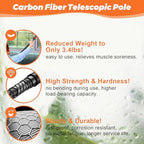 4.7-30FT Carbon Fiber Telescopic Squeegee for Window Cleaning Kit - Image 2