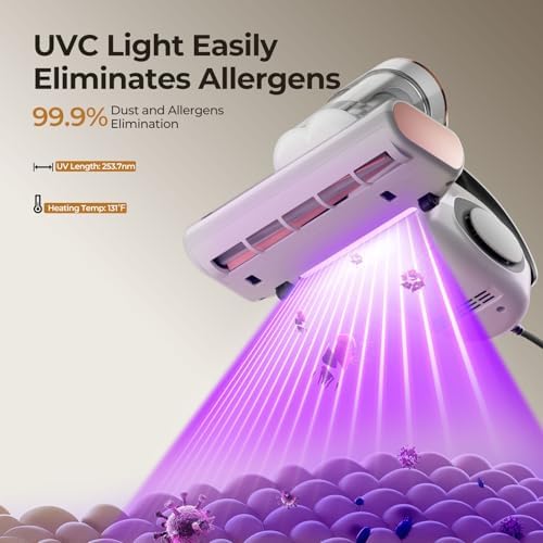 JIGOO J300 Bed Vacuum Cleaner, Dust Sensor, Pet Hair, UV and Heat, Corded - Image 4
